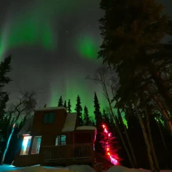 Northern Lights right from your lake view cabin
