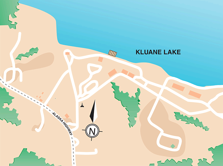 Burwash Landing Map