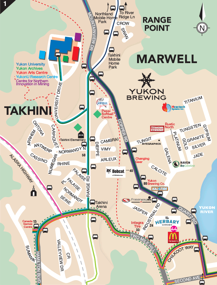 Takhini Map