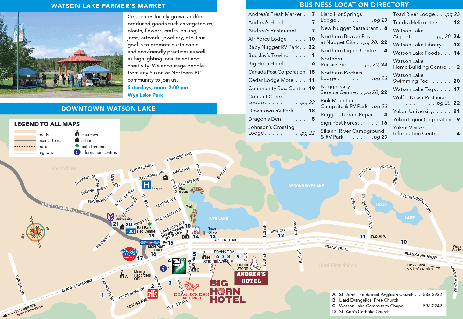 Watson Lake Downtown Map